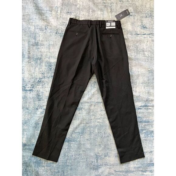 NWT! Britches By Samtex Black Flat Front Slacks Dress Pants 34 x 32 - Picture 2 of 8